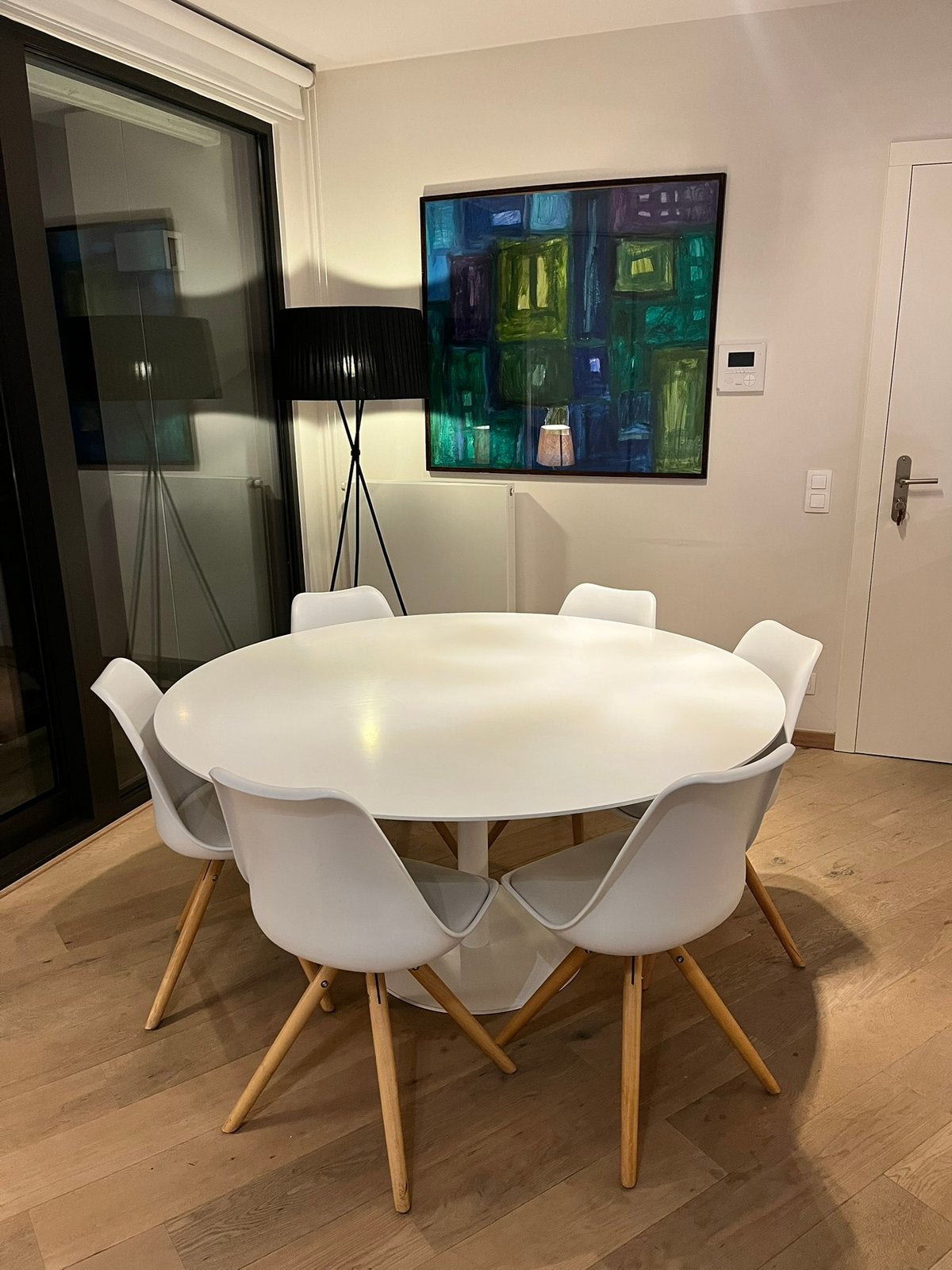 Table + 6 chairs, Huis en Inrichting, Complete eetkamers, Ophalen, Gebruikt, 4 tot 6 stoelen