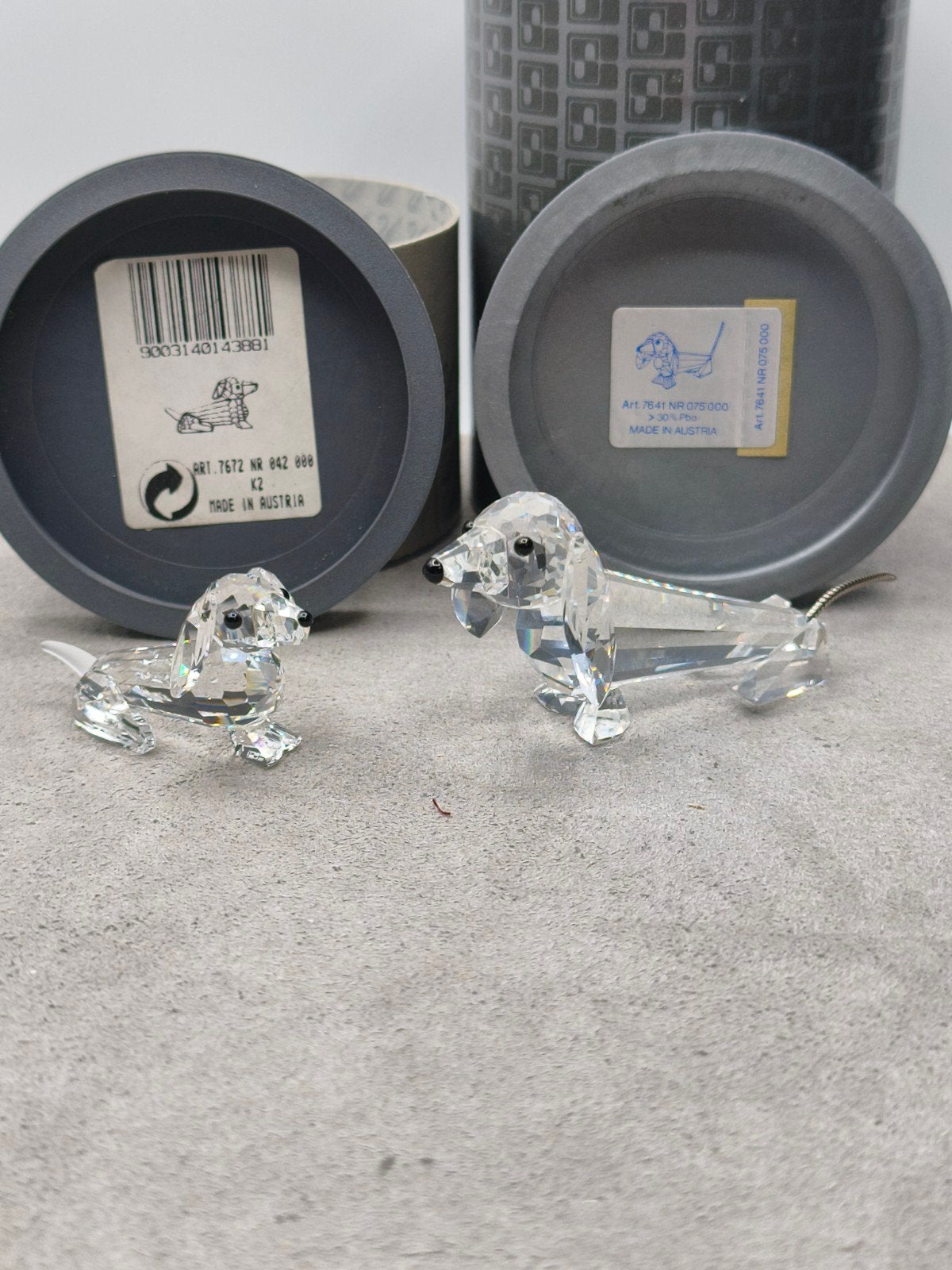 Swarovski Teckel klein en groot., Collections, Enlèvement ou Envoi