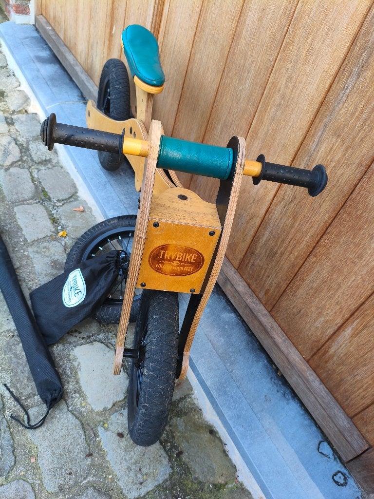 Leuke houten loopfiets Trybike vanaf 12 maand, Kinderen en Baby's, Ophalen, Gebruikt, Loopfiets