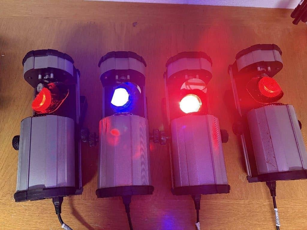 4x Showtec DJ LED Scanner, Musique & Instruments, Lumières & Lasers, Utilisé, Lumières, Commande sonore, Couleur, Effet stroboscopique