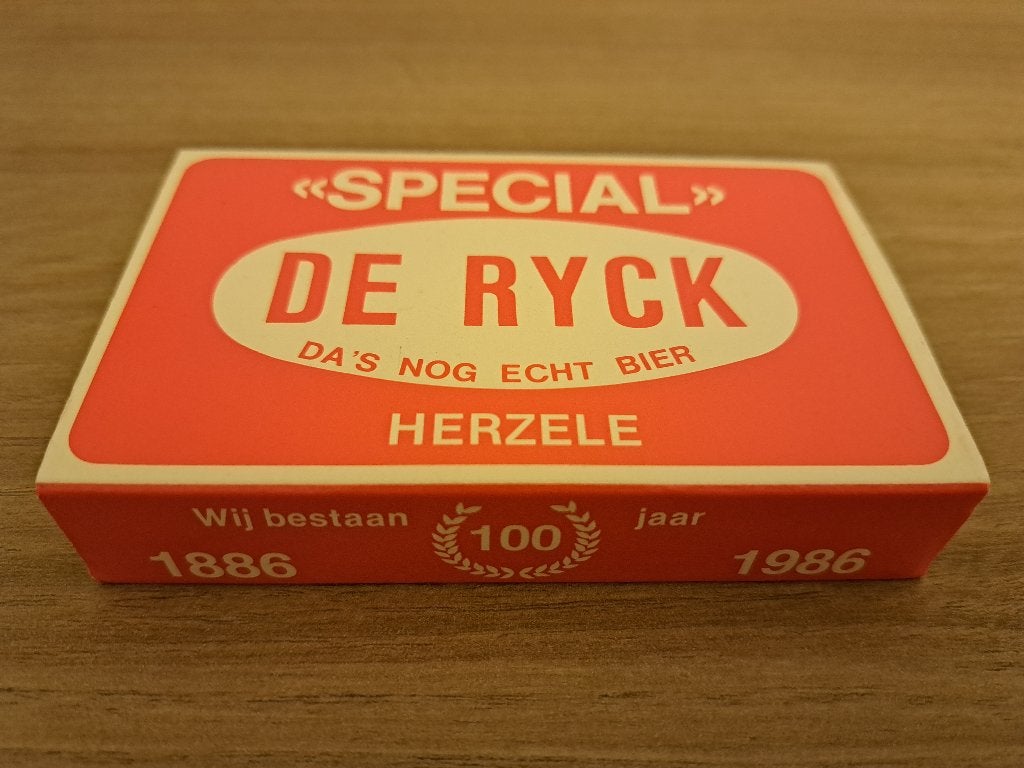 Oud luciferdoosje brouwerij De Ryck Herzele 1986, Verzamelen, Ophalen of Verzenden, Zo goed als nieuw, Overige typen