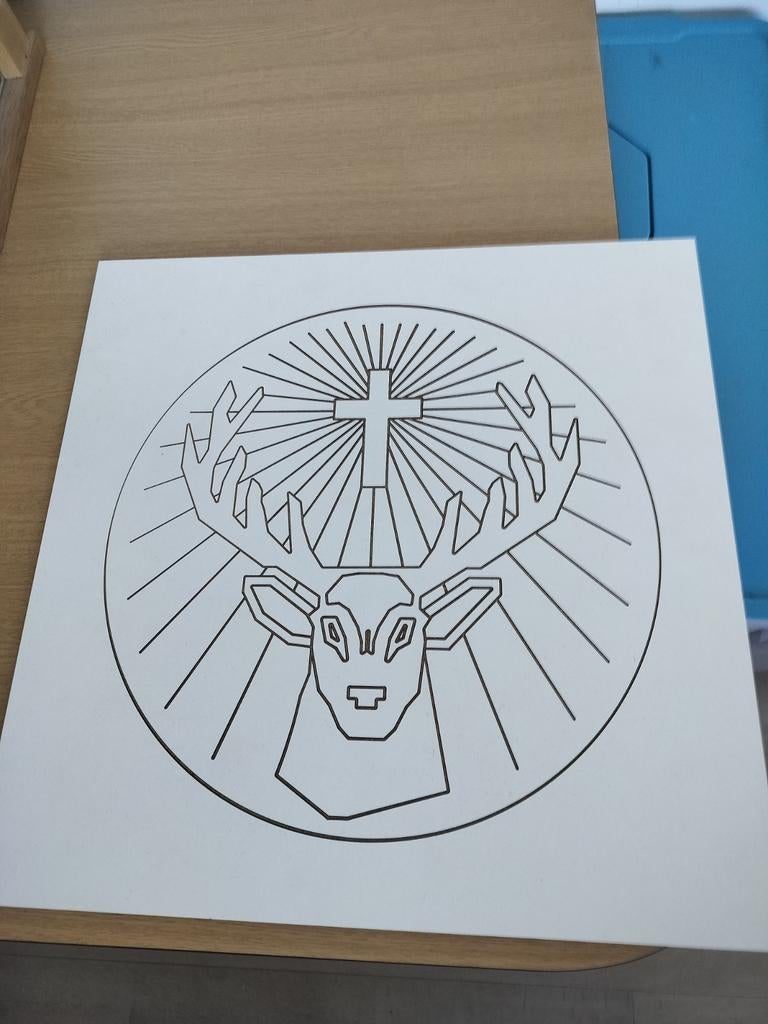 Jägermeister logo houten plaat, Ophalen