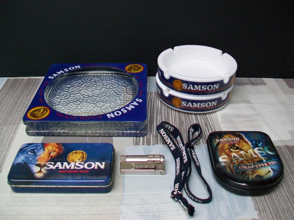 Asbak - Samson Halfzware Shag - Drum - Tabak - Retro Vintage, Ophalen of Verzenden, Gebruikt, Asbak