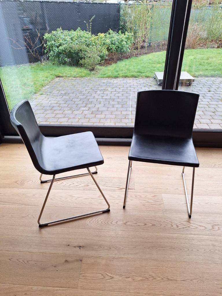 Stoelen Ikea Bernhard, Huis en Inrichting, Ophalen, Gebruikt, Bruin, Leer