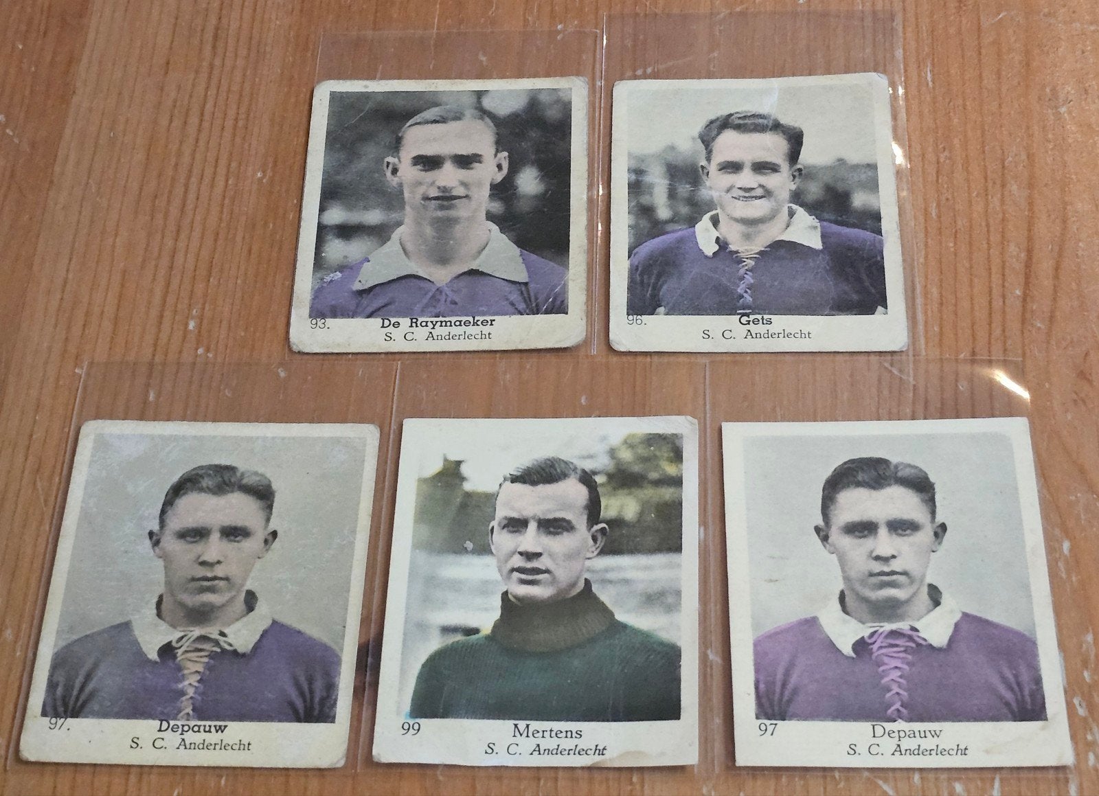 1930s Lecocq (pre panini) 5 Anderlecht Voetbal!, Ophalen of Verzenden, Zo goed als nieuw, Meerdere plaatjes