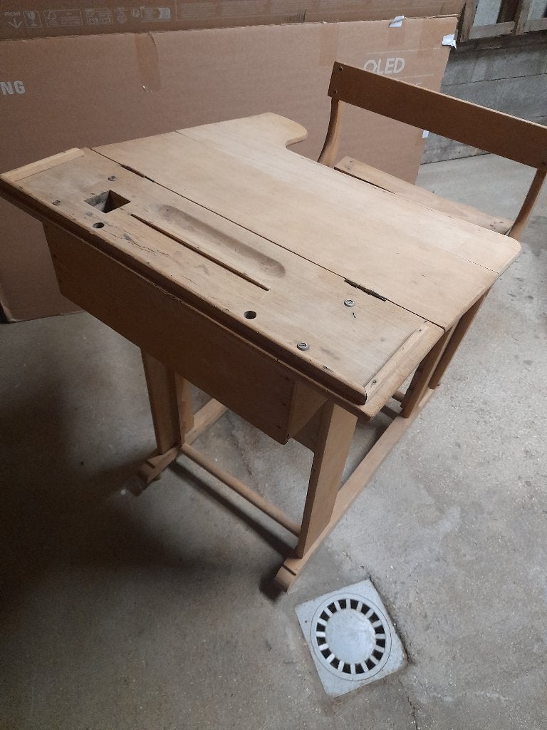 Ancien banc d'école ajustable, Antiquités & Art, Enlèvement