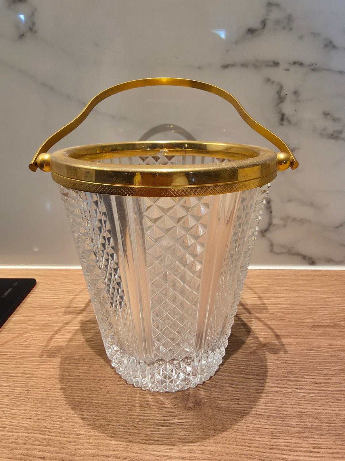 seau à glace en cristal vintage, Enlèvement ou Envoi