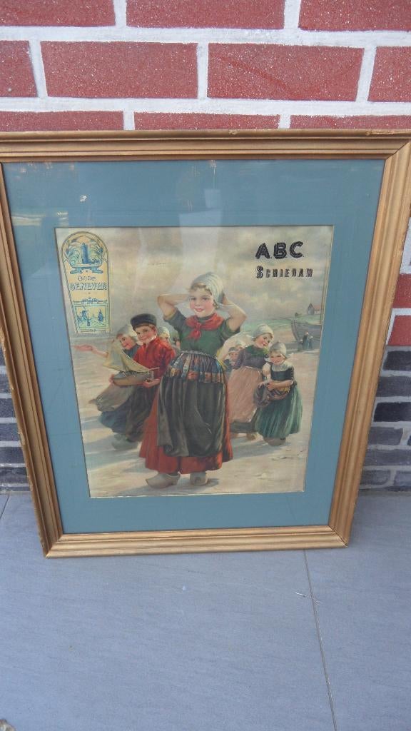 Reclame affiche Genever ABC Schiedam, Antiek en Kunst, Ophalen