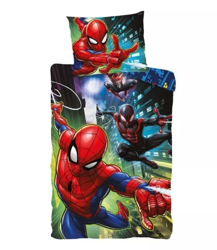 Spiderman Dekbedovertrek 140 x 200 cm - Guardians - Katoen, Meerkleurig, Nieuw, Ophalen of Verzenden, Dubbelzijdig