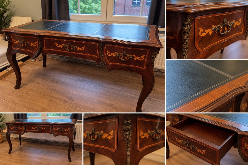 Prachtig klassiek bureau in Louis XV-stijl – Marqueterie, Ophalen