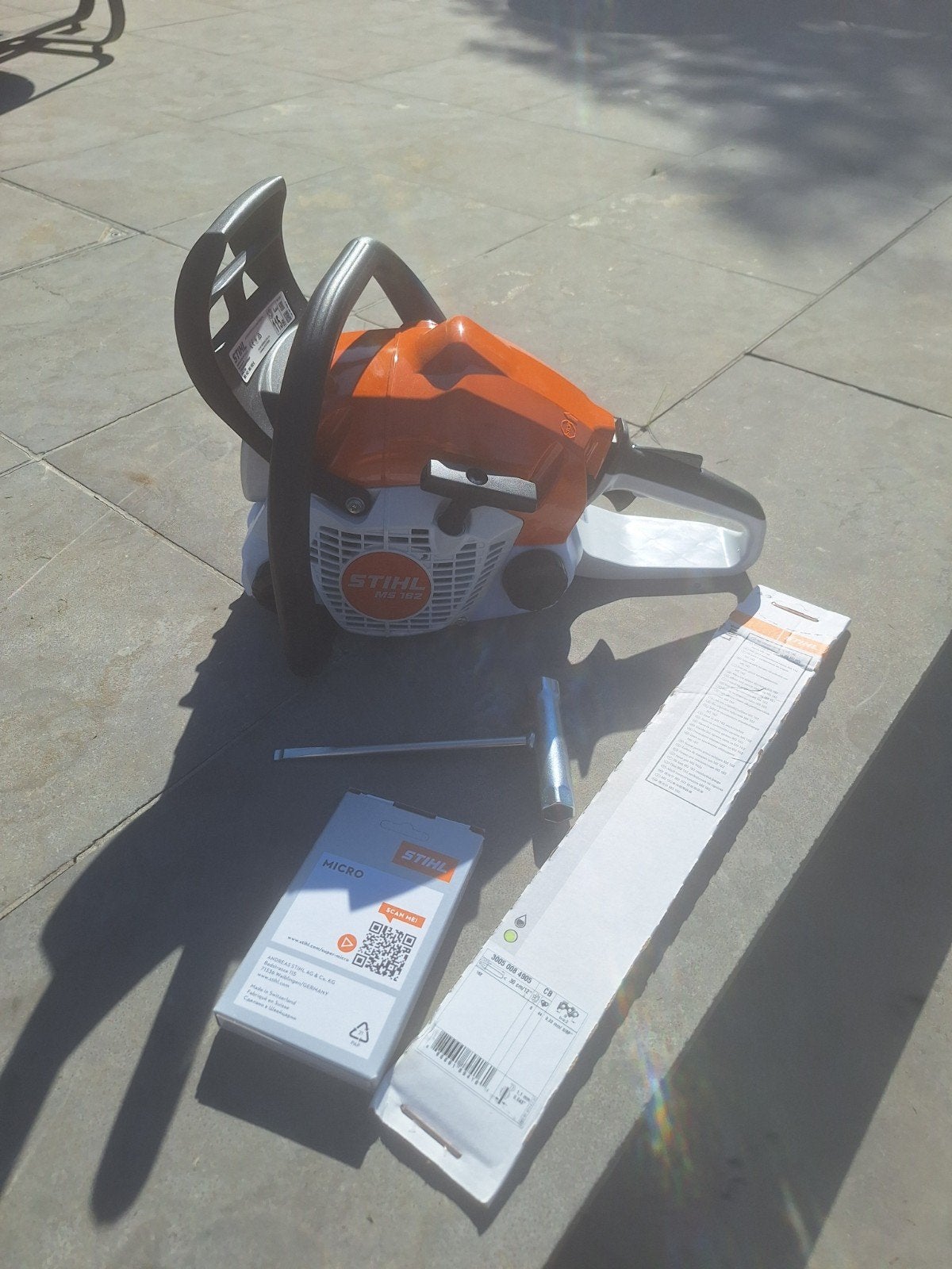 Stihl MS 162 kettingzaag, Ophalen