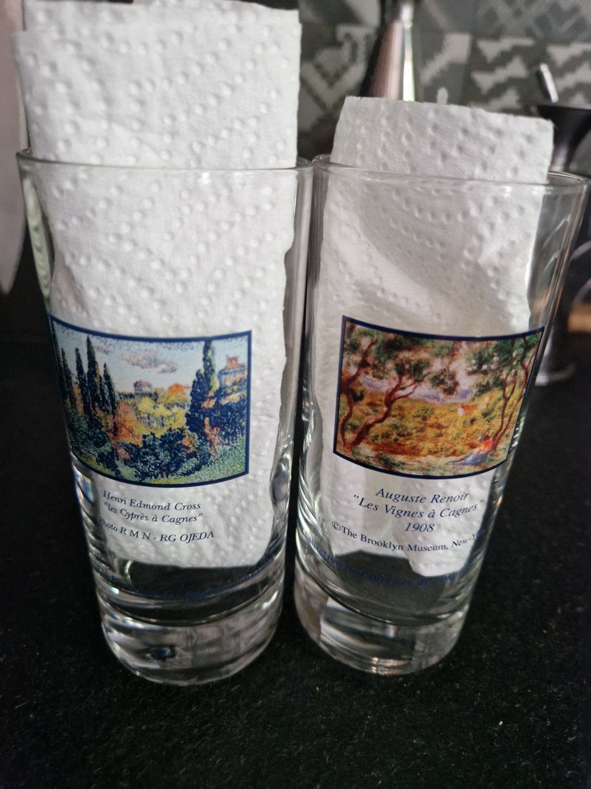 2 buisglazen uit de Ricard Impressionistische serie, Ophalen of Verzenden