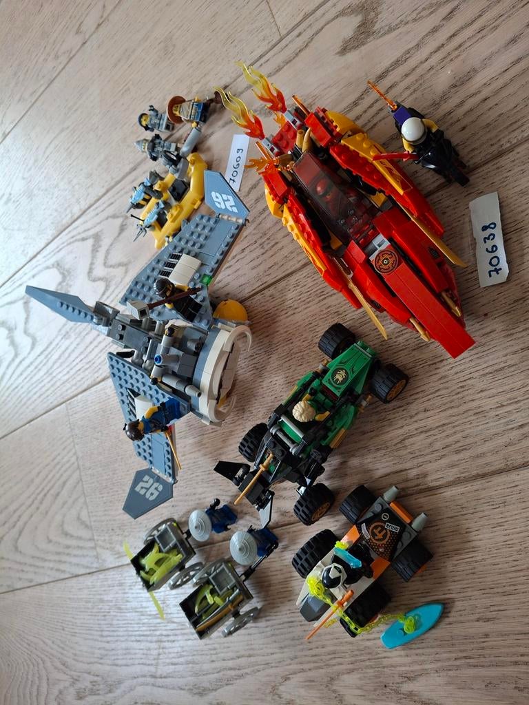 Lego Ninjago sets 70638, 70609 en enkele voertuigen, Kinderen en Baby's, Speelgoed | Duplo en Lego, Ophalen of Verzenden, Lego