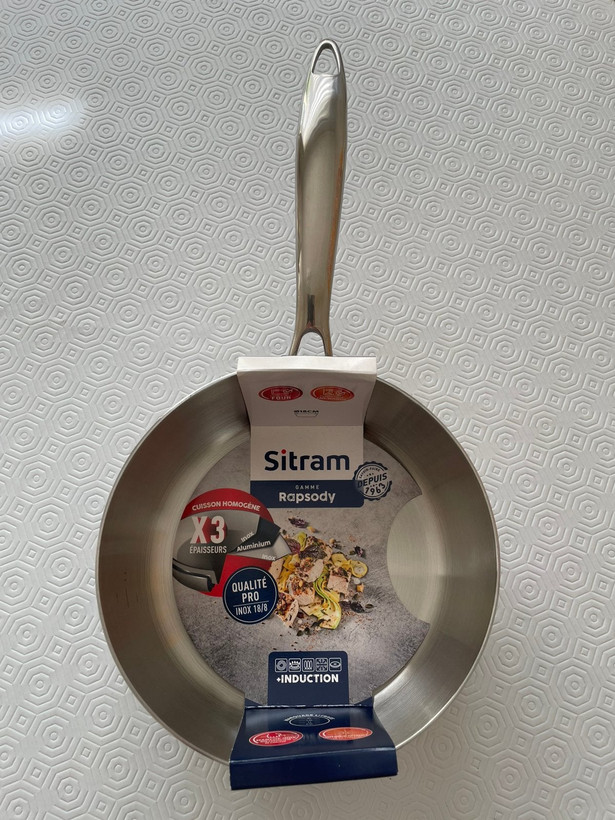 Poelon inox 18 cm, neuf, Neuf, Inox, Plaques à induction, Enlèvement