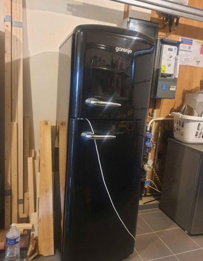 Ijskast met diepvries vak gorenje retro, Elektronische apparatuur, Koelkasten en IJskasten, Ophalen, Gebruikt, 200 liter of meer