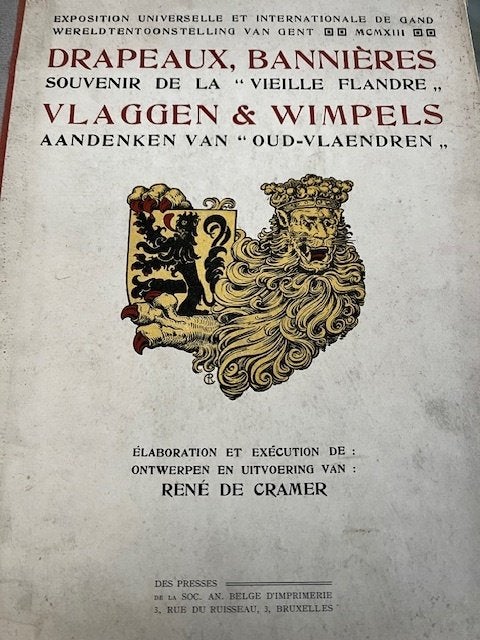 1913 GENT Vlaggen & wimpels, aandenken van Oud-Vlaendren, Ophalen of Verzenden