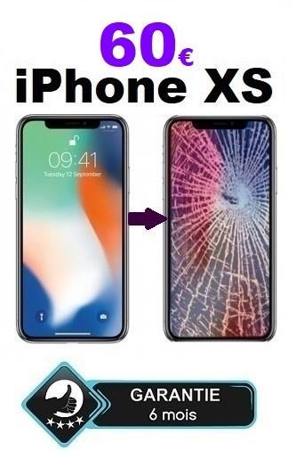 Réparation écran iPhone XS pas cher à Bruxelles Vitre cassée, Ophalen, Apple iPhone