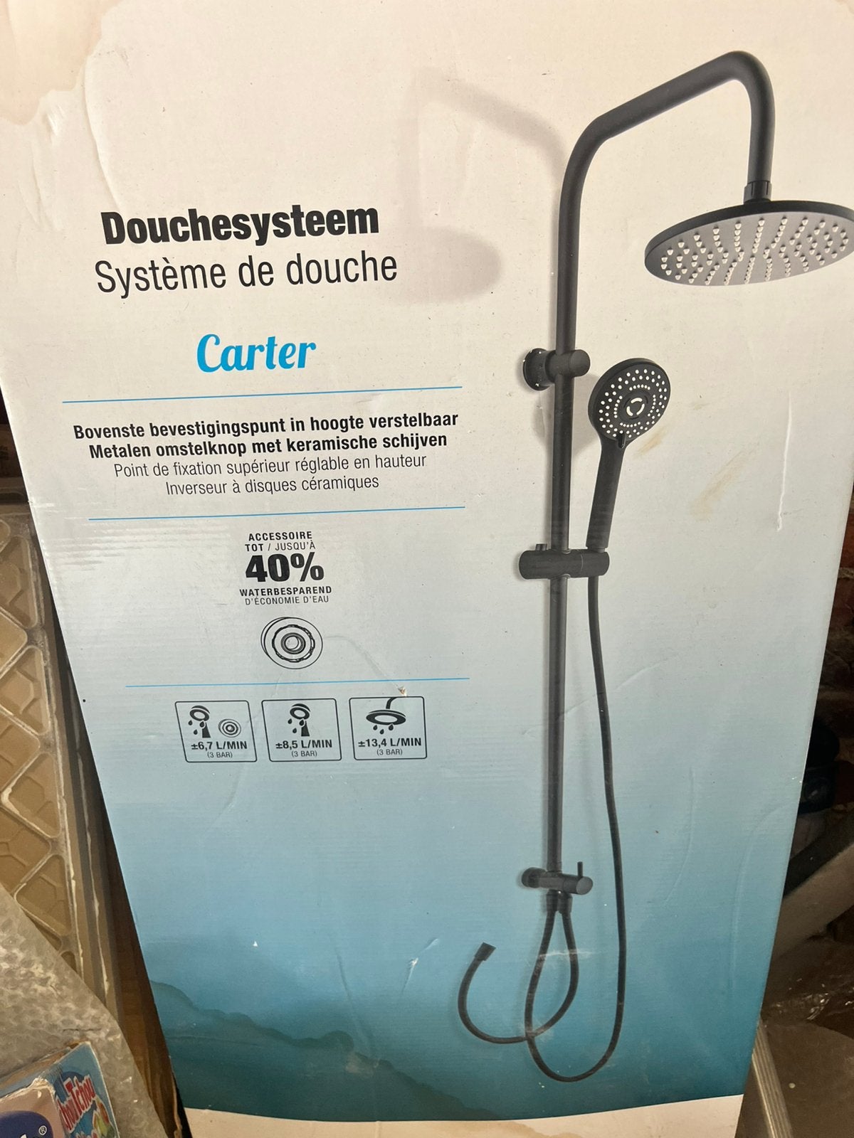 Set douche atlantic carter, Huis en Inrichting, Badkamer | Complete badkamers, Ophalen of Verzenden, Zo goed als nieuw