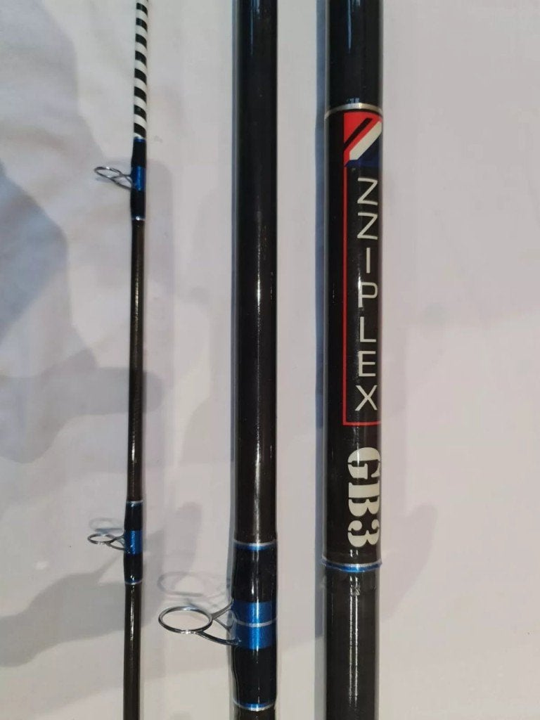 3 cannes à pêche Zziplex GB3 Heavy, Enlèvement ou Envoi, Comme neuf, Canne à lancer