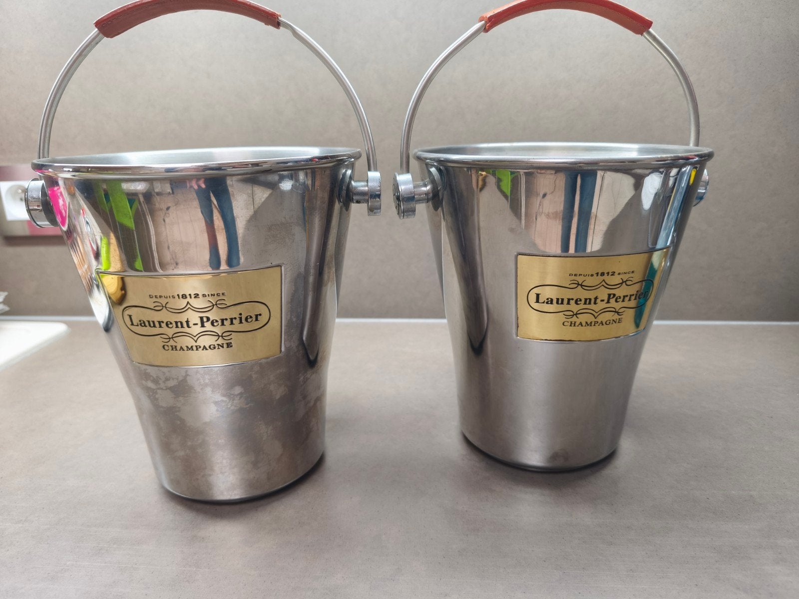 Laurent - Perrier champagne  emmer 2x, Ophalen of Verzenden