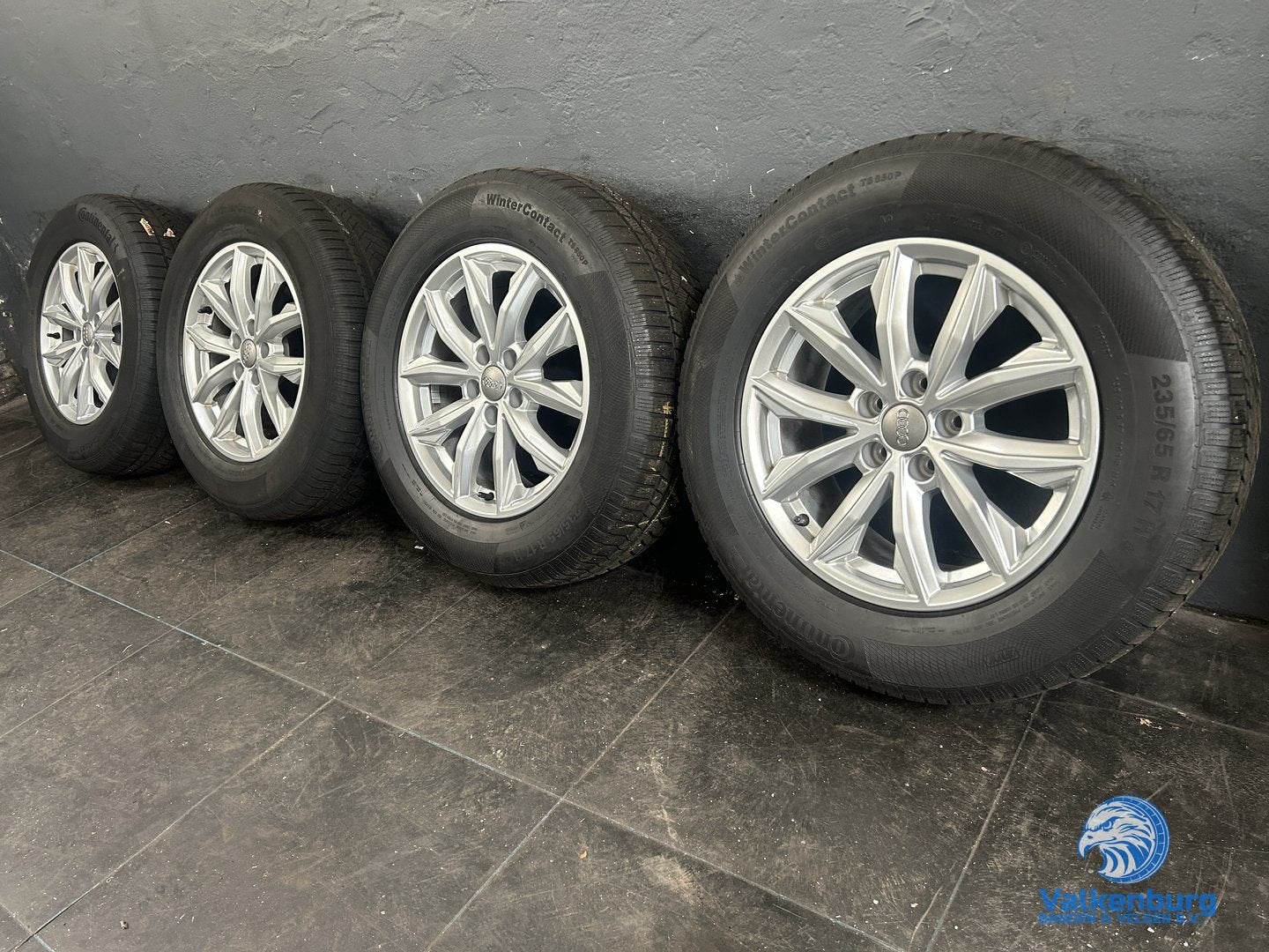 6-7mm! Originele Audi Q5 80A 17 inch velgen 5x112 winterband, Auto-onderdelen, Gebruikt, -, -, Banden en Velgen