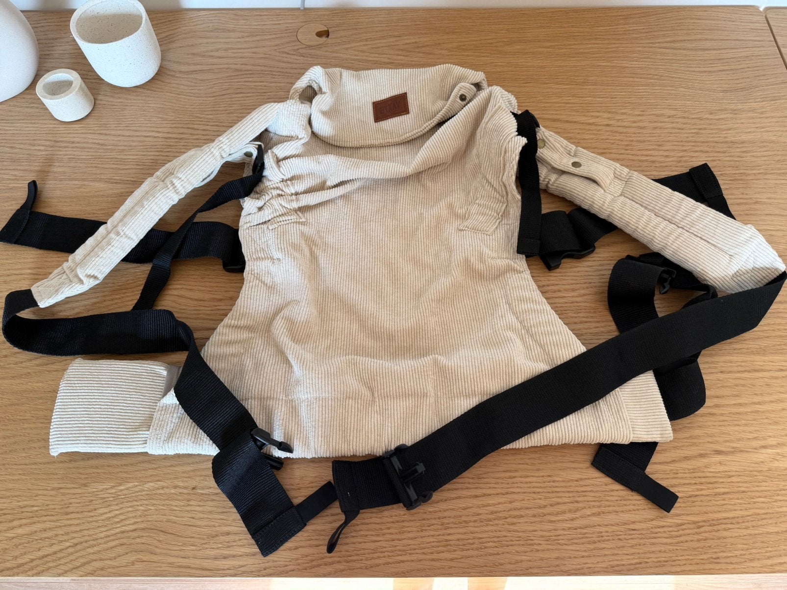 BYKAY draagzak + Little Frog fleece cover, Kinderen en Baby's, Babydragers en Draagdoeken, Ophalen, Zo goed als nieuw, Draagzak