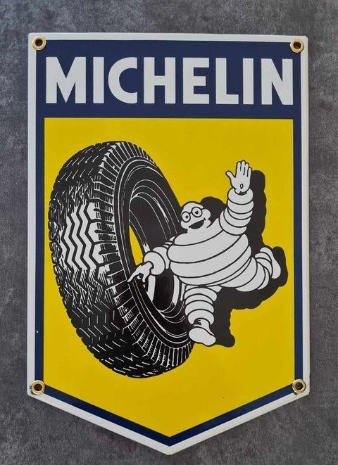 Panneau de décoration publicitaire en fonte Michelin, Collections, Enlèvement ou Envoi, Comme neuf, Panneau publicitaire