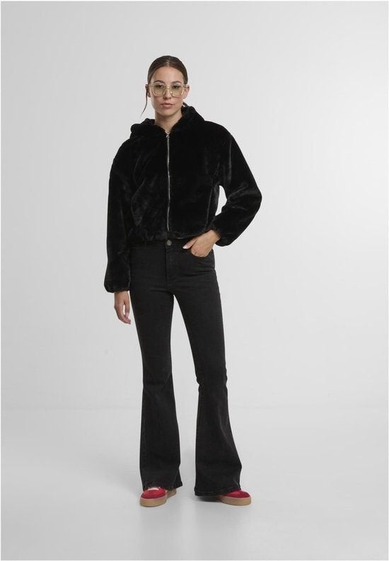 Nieuwe pelsjas met kap (maat L), Kleding | Dames, Jassen | Winter, Ophalen of Verzenden, Nieuw, Maat 42/44 (L), Zwart