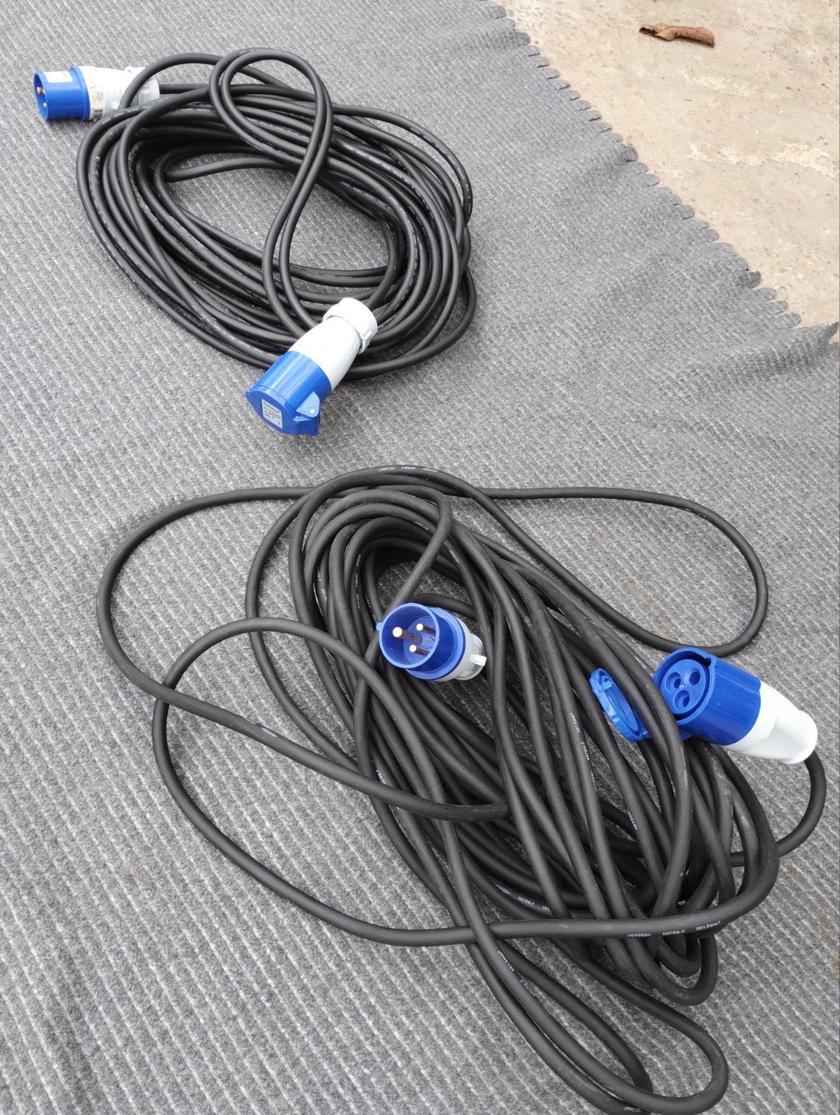 2x 20m...CEE-verlengsnoer...campingstekker-kabel...als nieuw, Ophalen