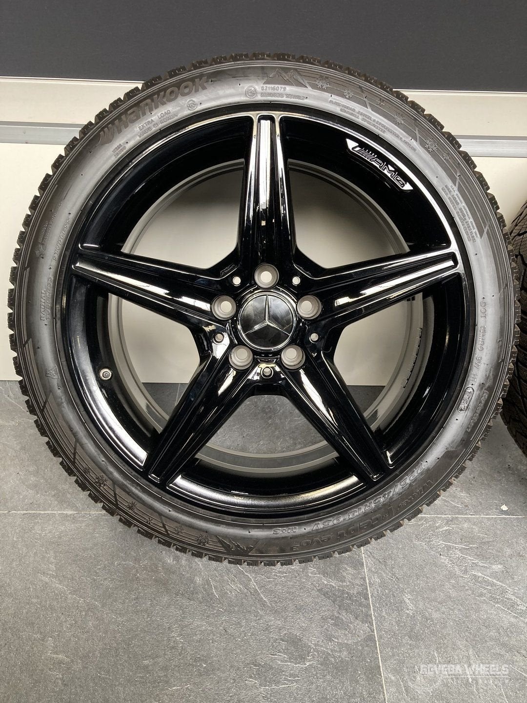 18” originele Mercedes C W205 AMG velgen winterbanden 5x112, Pneus et Jantes, Pneus hiver, Véhicule de tourisme, -