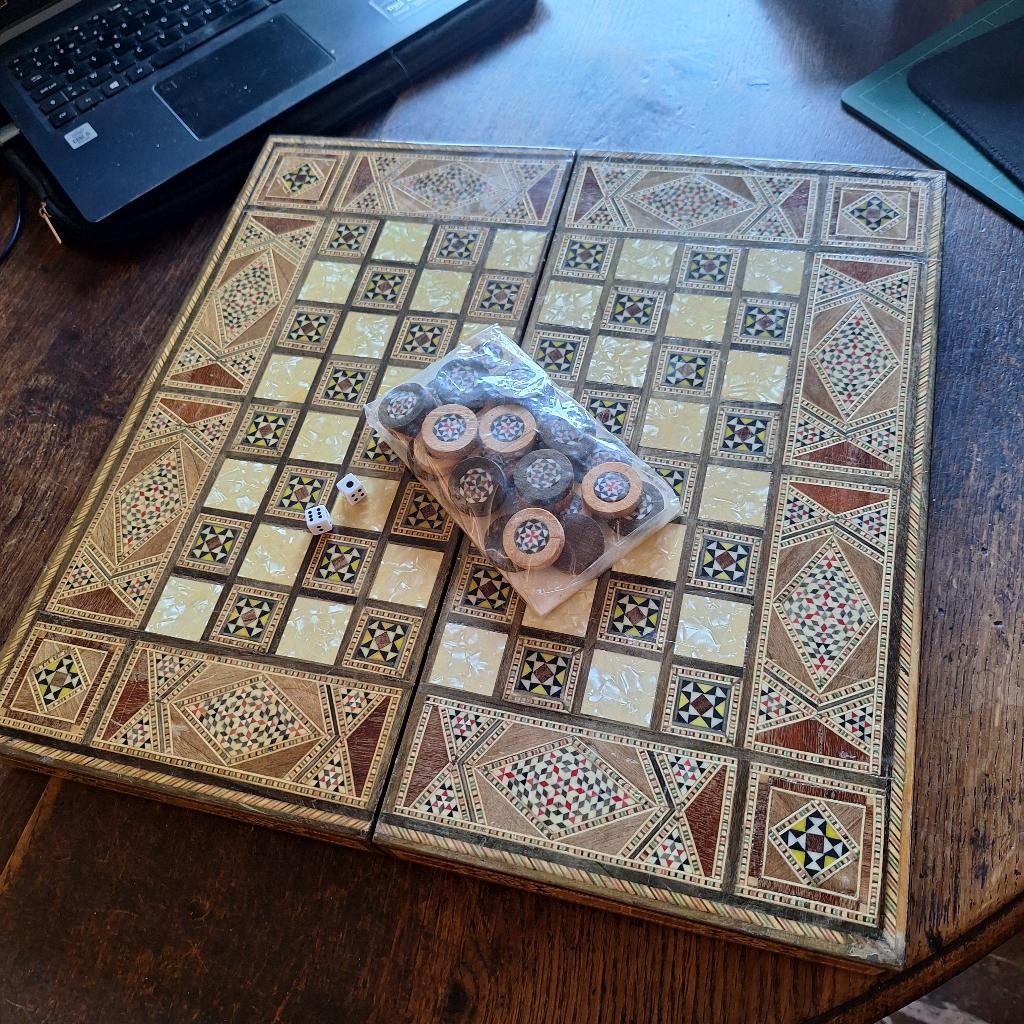 jeu de dame 39 cm artisanal tunisie, 1 ou 2 joueurs, Envoi, Utilisé, Autre