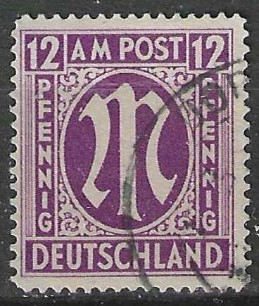 Allemagne Bizone 1945/1946 - Yvert 8 - Lettre M (ST), Envoi, Affranchi