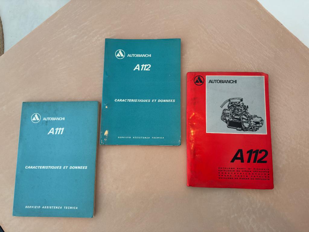 Autobianchi A112 / A111 originele werkplaatsboeken 1970, Auto diversen, Handleidingen en Instructieboekjes, Ophalen of Verzenden