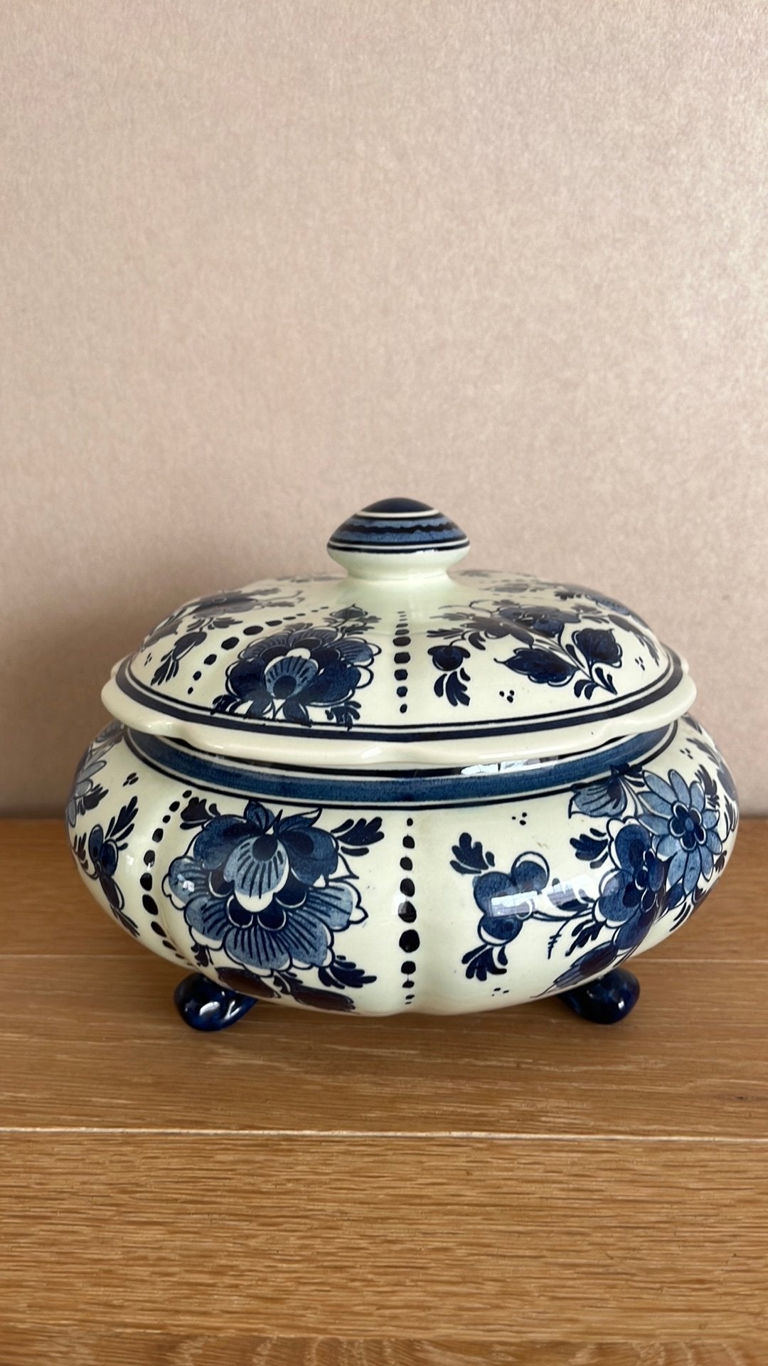 Kom met deksel Delfts Blauw, Ophalen of Verzenden
