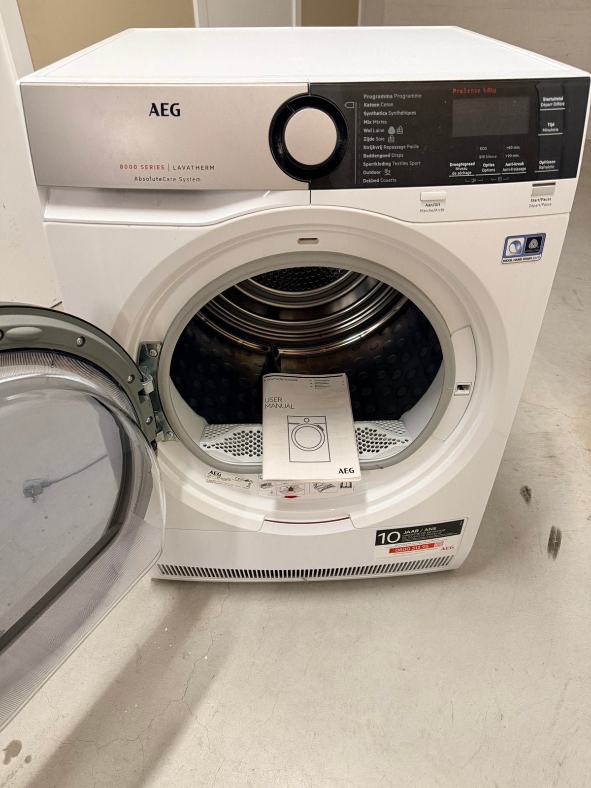 AEG Lavatherm 8000 series MET warmtepomp/NP:€599/Leveren kan, Elektronische apparatuur, Ophalen, 8 tot 10 kg, Zo goed als nieuw