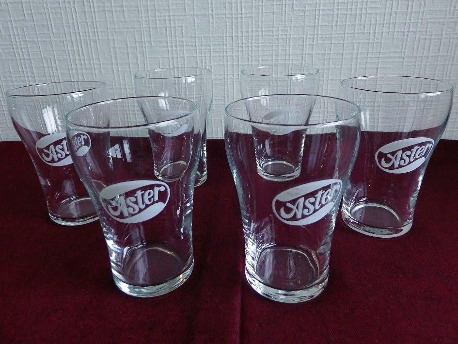 Vintage-Set van 6 ASTER-Glazen., Ophalen, Nieuw