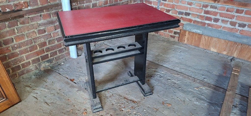 Vintage Cafétafel / Bistrotafel met Flessenrek, Ophalen, Overige typen
