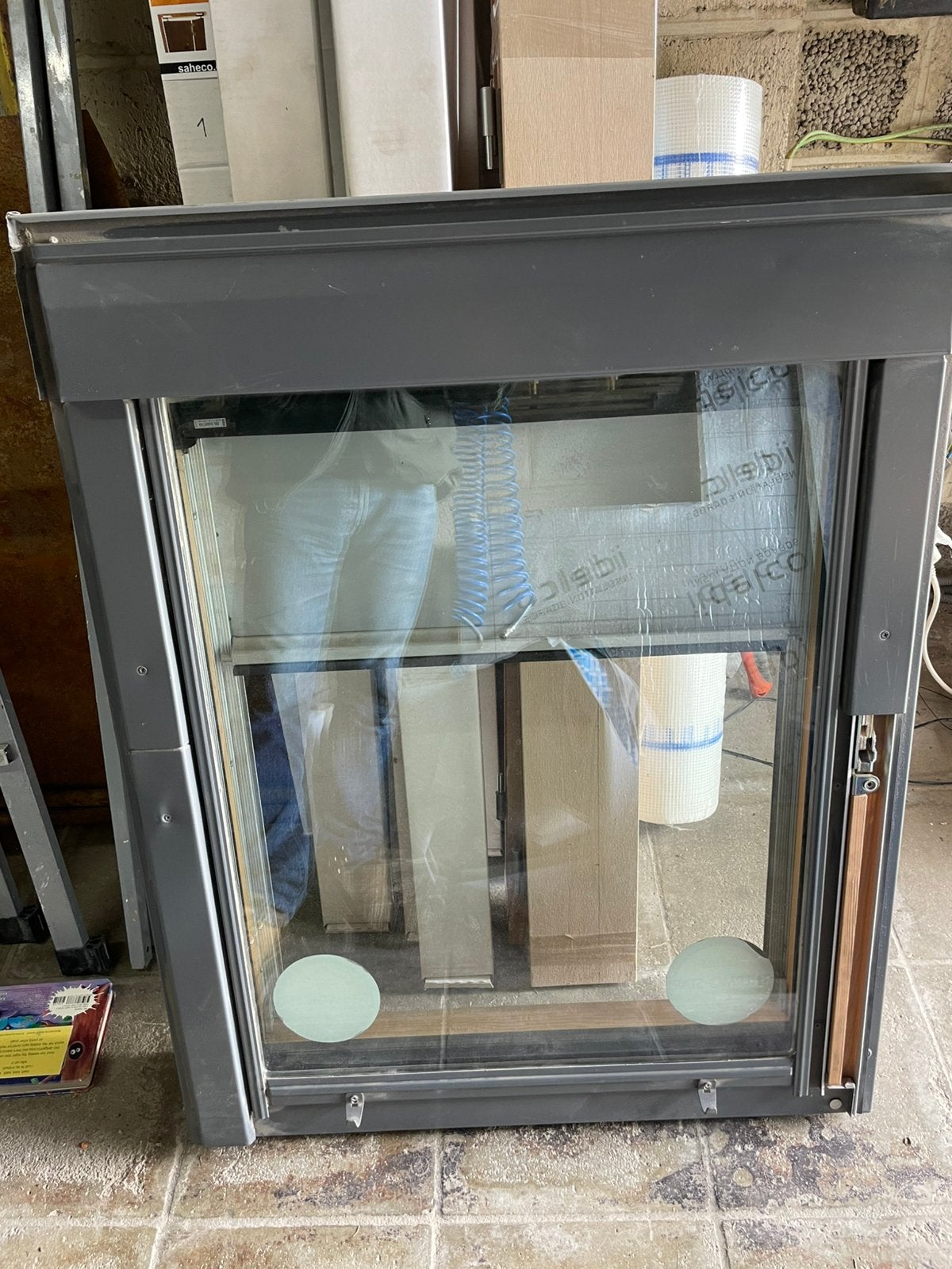 Velux ggl M04 avec store Velux bleu, Neuf, Lucarne, Enlèvement, 80 à 120 cm