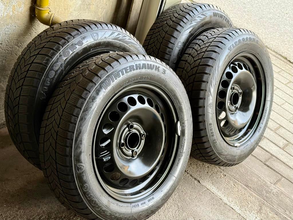 Originel Opel Corsa winterkit,4x100,Firestone Snow 185 65 15, Auto-onderdelen, Banden en Velgen, Banden en Velgen, Winterbanden