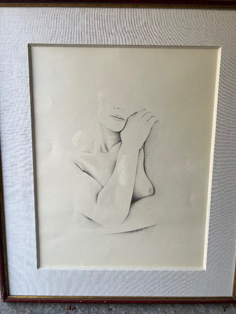 Tekening, Antiquités & Art, Enlèvement, Dessin, Dessin au crayon, Fait main