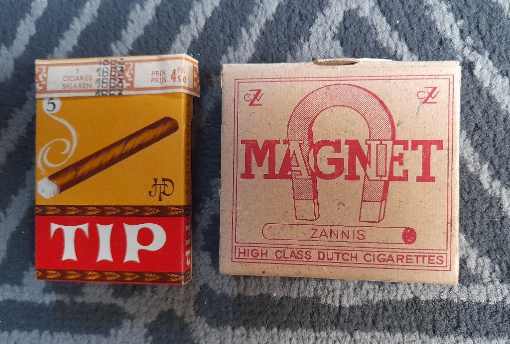 Collector:  Sigaartjes Tip en Sigaretten Magnet, Verzenden, Zo goed als nieuw