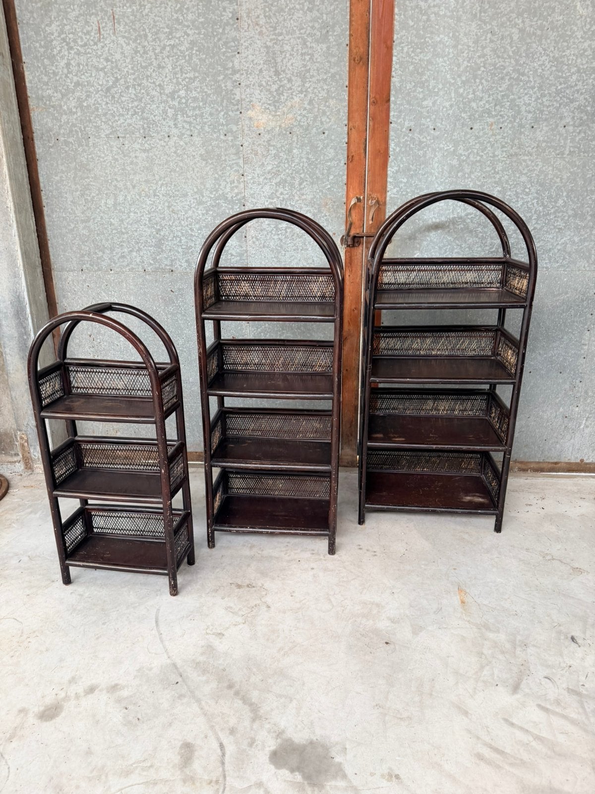 Set van 3 rotan rekken, Huis en Inrichting, Ophalen, Gebruikt, X, X