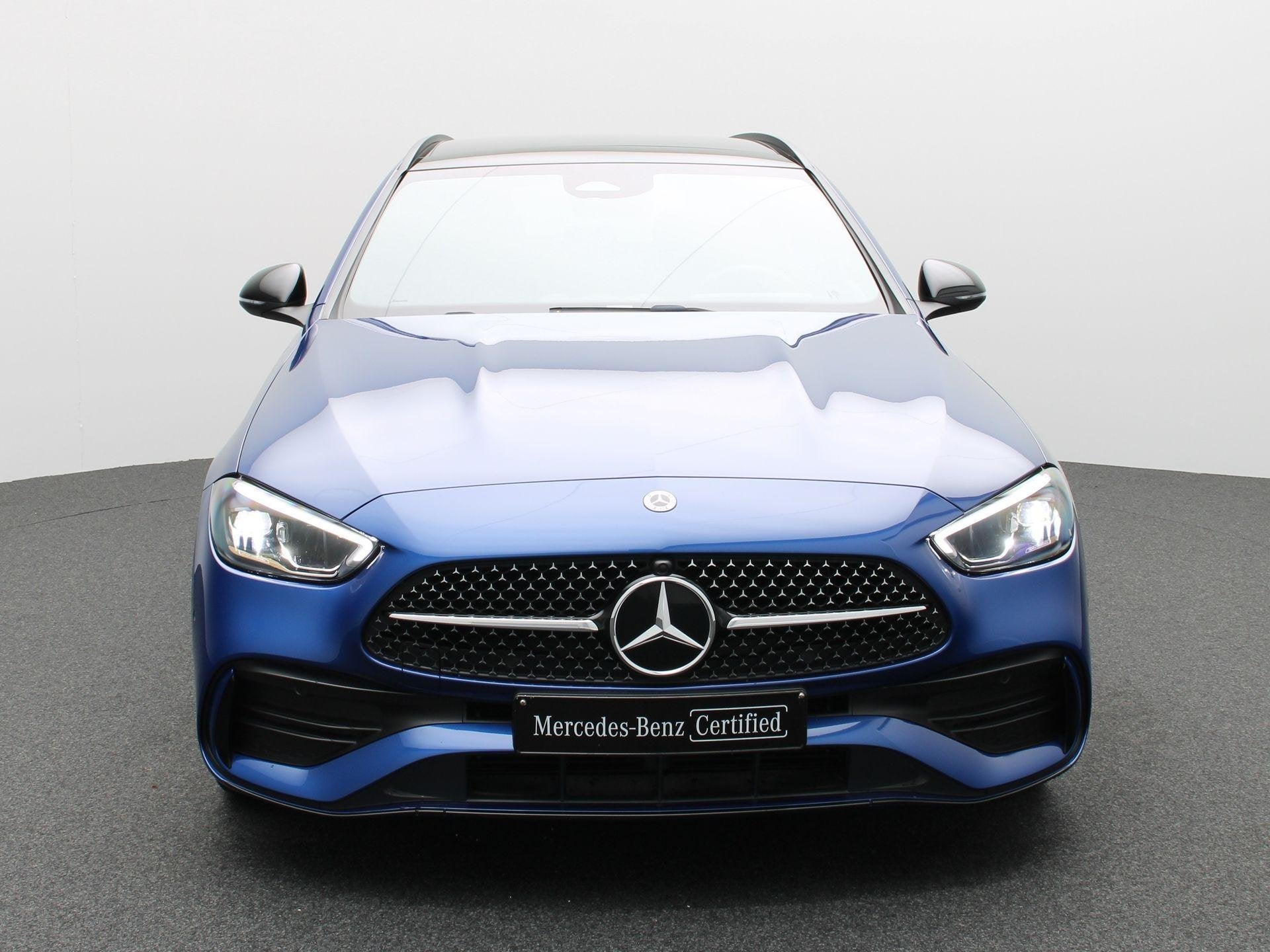 Mercedes-Benz C 300 e AMG Line Break + PANORAMISCH DAK + NIG, Automaat, Dealer onderhouden, 4 cilinders, Blauw