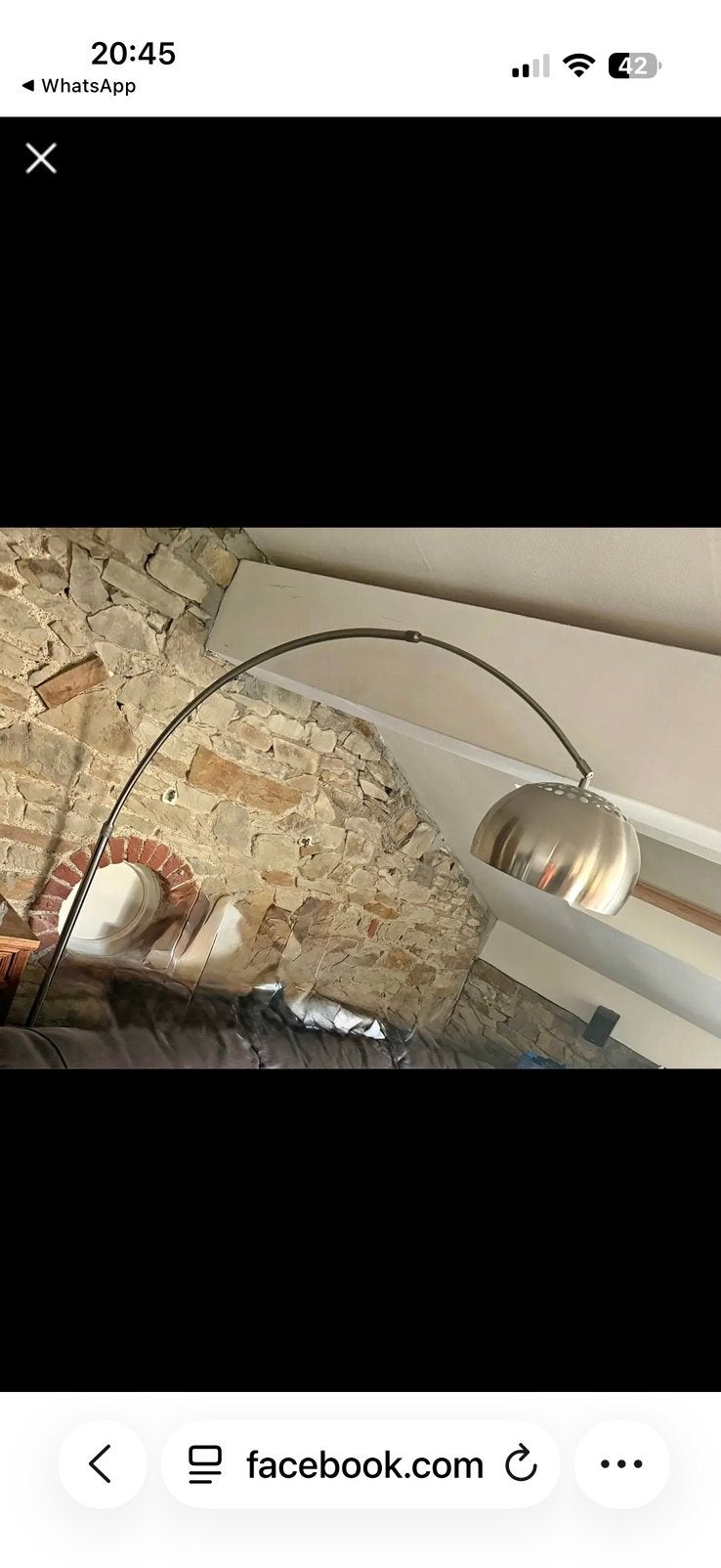 Lampadaire, Maison & Meubles, Enlèvement, 200 cm ou plus, Métal, E27 (grand)