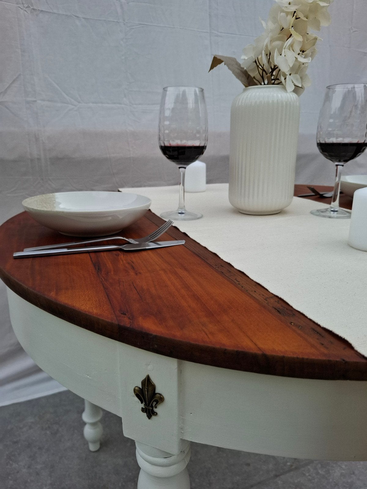 Ronde massief houten tafel, afneembare poten!, Huis en Inrichting, Tafels | Eettafels, Gebruikt, 50 tot 100 cm, 50 tot 100 cm