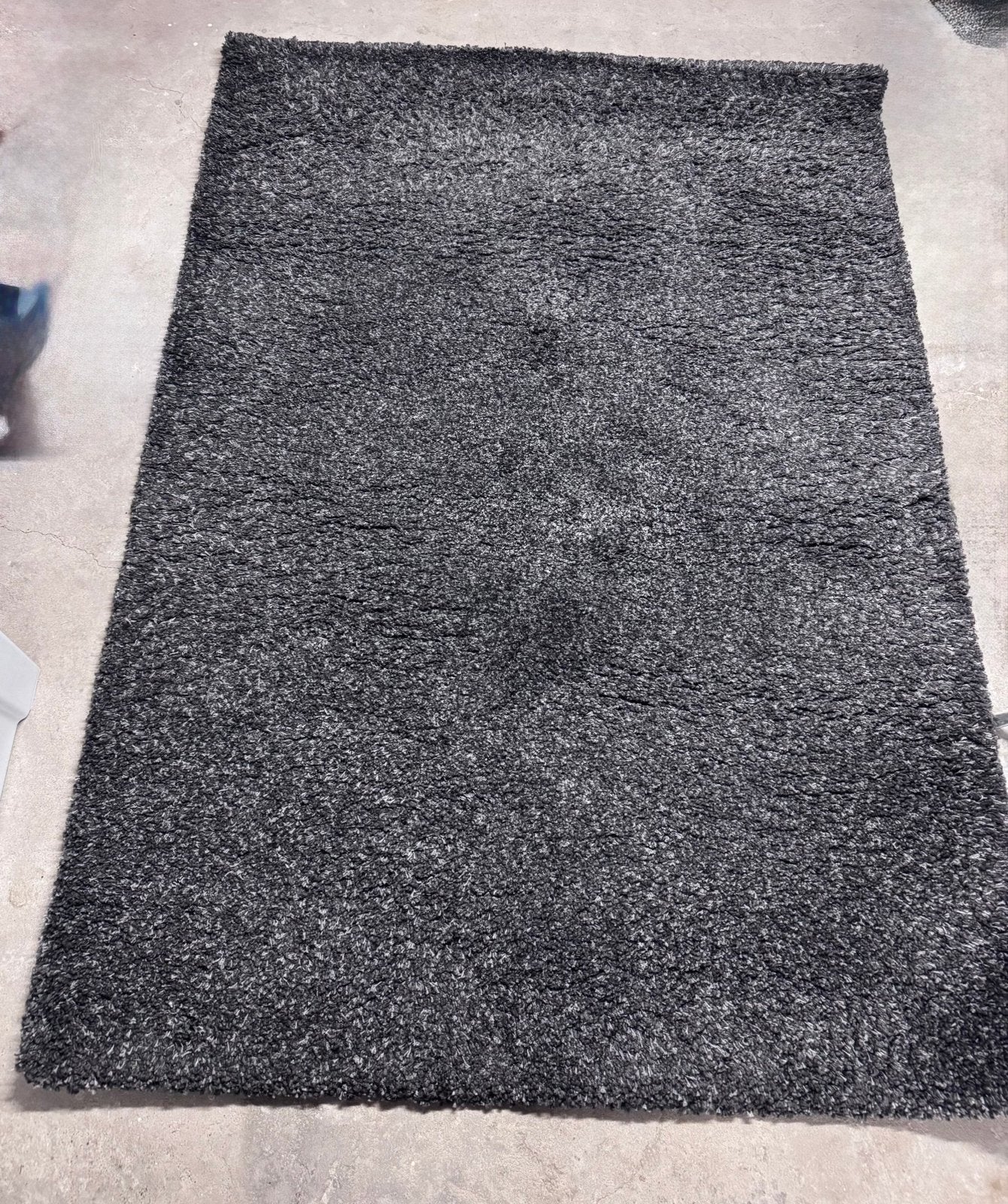 Luxury Shaggy tapijt, Ophalen, Zwart, Zo goed als nieuw, 200 cm of meer