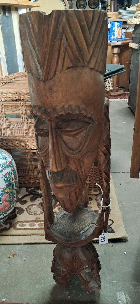 Handgesneden houten beelden & maskers nu bij out&nief, Antiek en Kunst, Ophalen, Hout