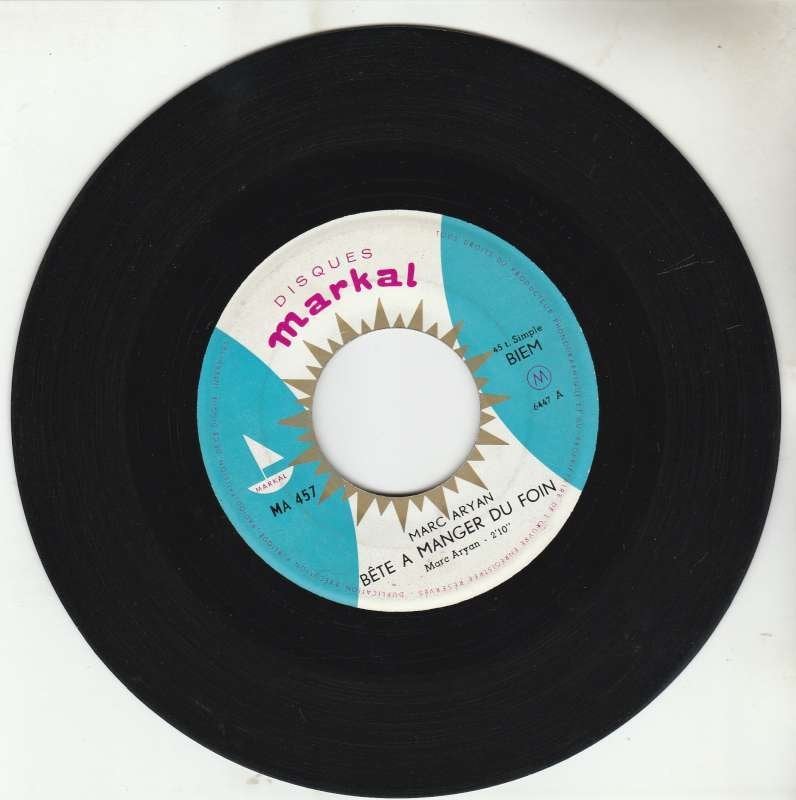 single Marc Aryan - Bête a manger du foin, Enlèvement ou Envoi, 7 inch, Comme neuf, Pop