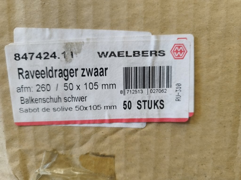 Porte-chariot galvanisé 260/50 x 105 mm - NOUVEAU !, Neuf, Raveeldrager zwaar, Info@timshop.be, 50 à 100 mm