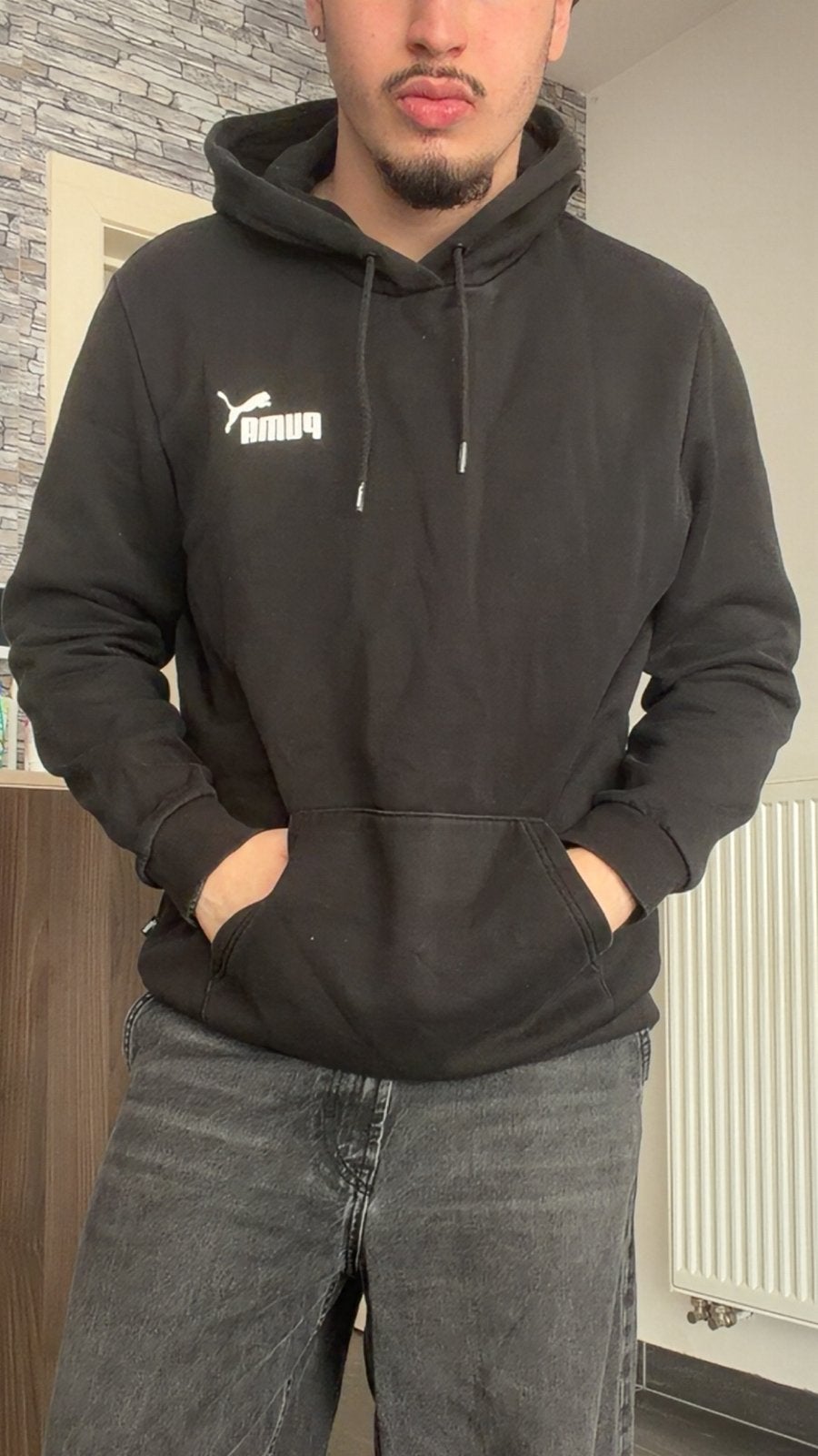 Puma hoodie, Kleding | Heren, Truien en Vesten, Verzenden, Gedragen, Maat 52/54 (L), Zwart